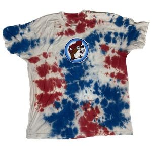 BUC-CEE’S TYE-DYE RED WHITE BLUE T-SHIRT XL